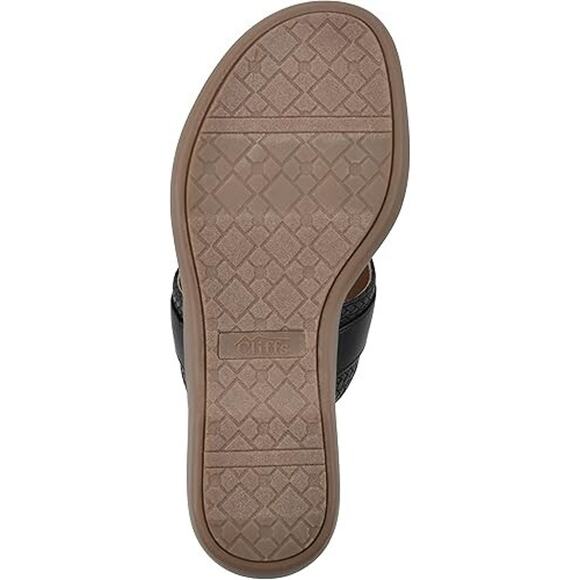 Cliffs By White Mountain Women's Benedict Faux Leather Sandals, Black Size 11M - Picture 3 of 6